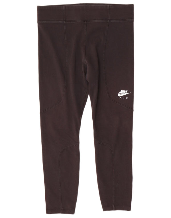 Nike Womens Crop Leggings UK 14 Large Black Polyester