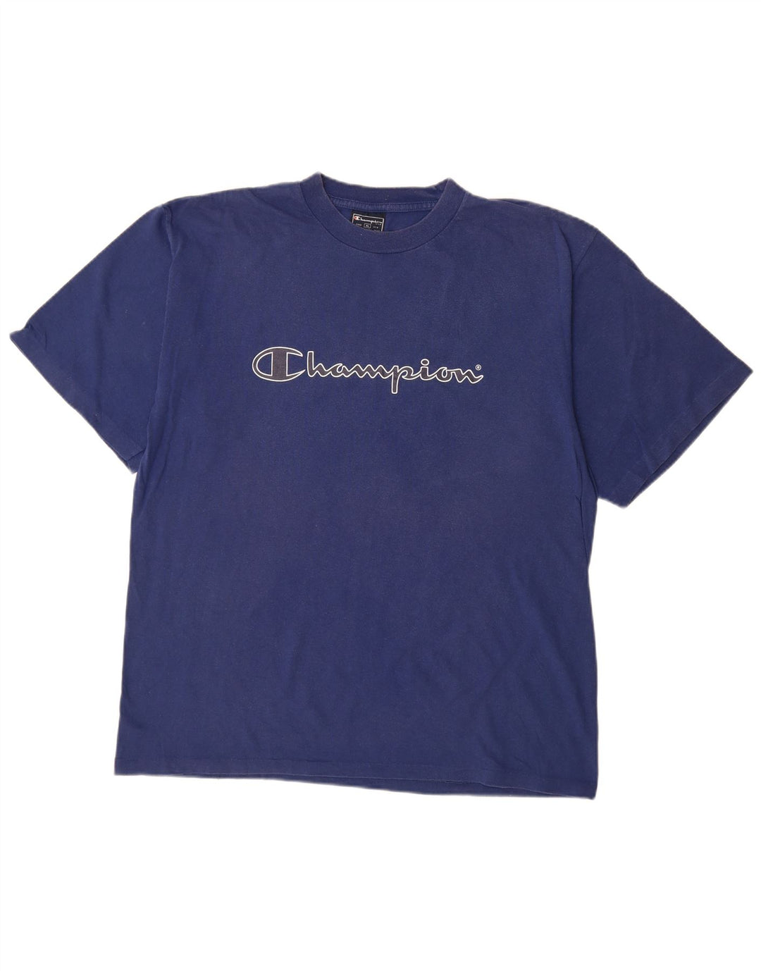 CHAMPION Herre grafisk T-shirt top XL marineblå bomuld