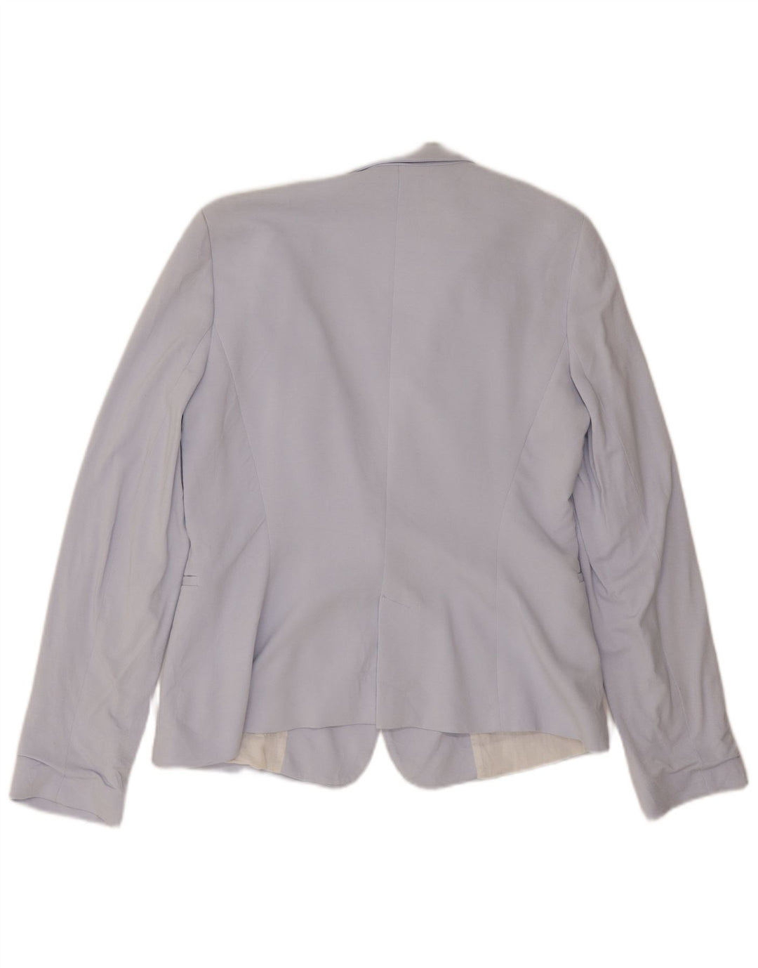 Zara Dame 1 Knap Blazer Jacket UK 14 Stor Blå Viscose