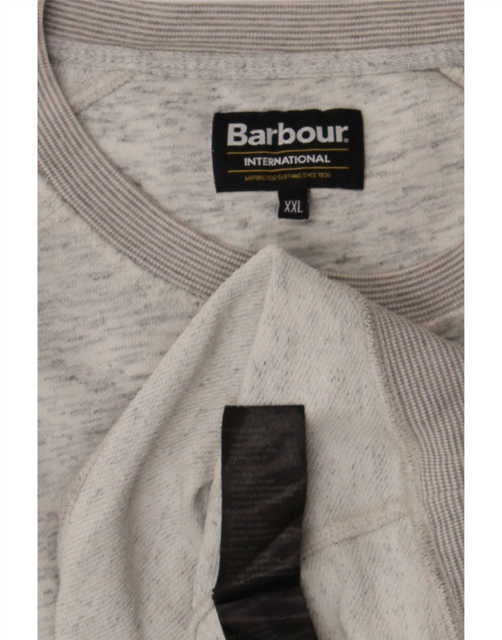Barbour Herre Sweatshirt Jumper 2XL Grå Flecked Bomuld