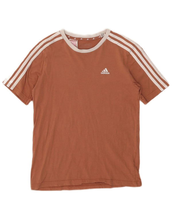 Adidas Pige T-Shirt Top 11-12 År Brun Bomuld