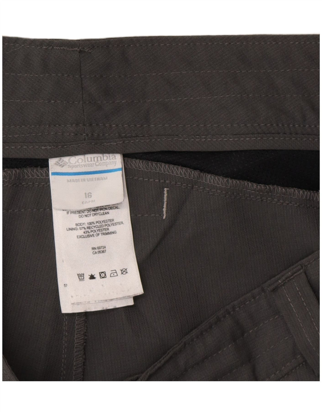 COLUMBIA Dame Cargo Capri Bukser US 16 2XL W38 L22 Grå Polyester