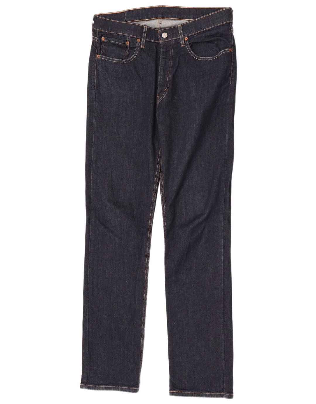 Levi's Herre 514 Straight Jeans W34 L34 Marineblå Bomuld