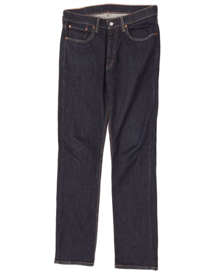Levi's Herre 514 Straight Jeans W34 L34 Marineblå Bomuld