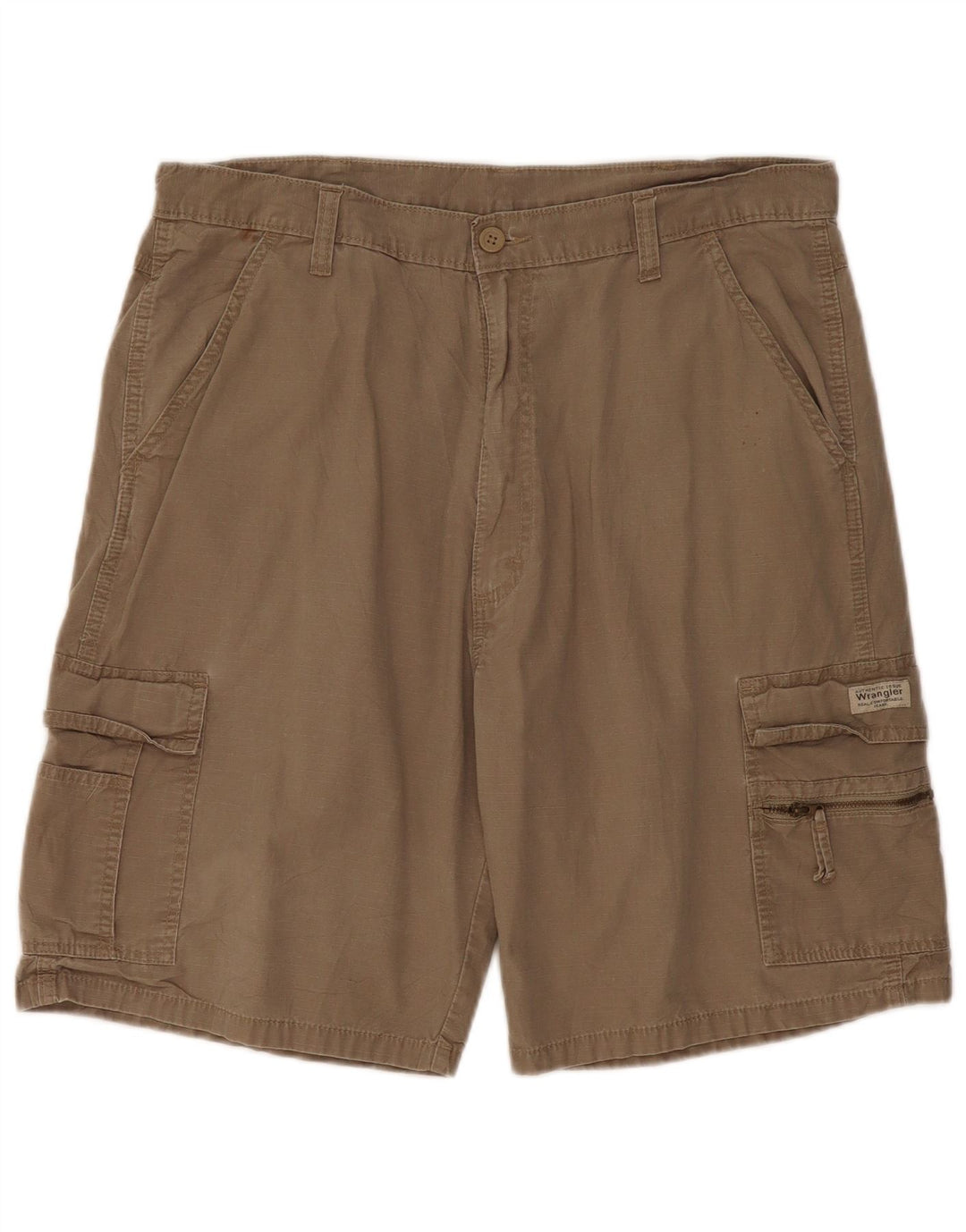 Wrangler Herre Cargo Shorts W36 Stor Khaki Bomuld