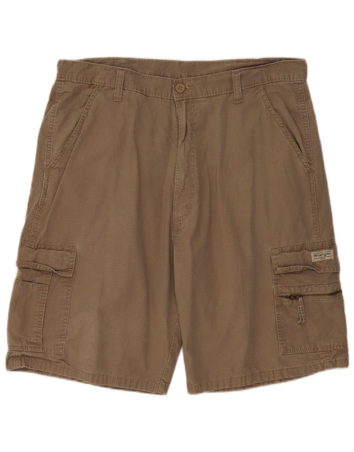 Wrangler Herre Cargo Shorts W36 Stor Khaki Bomuld