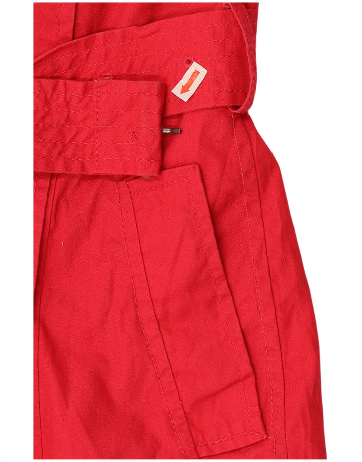 BENETTON Trench Coat til kvinder IT 40 Lille rød bomuld