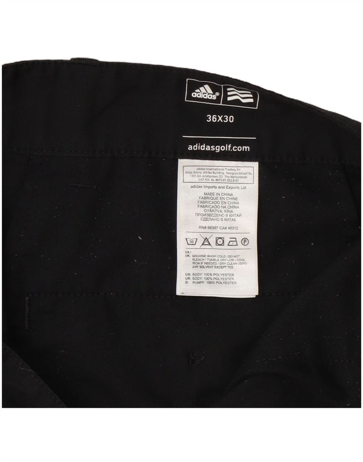 Adidas Straight Chino-bukser til mænd W36 L30 Sort polyester
