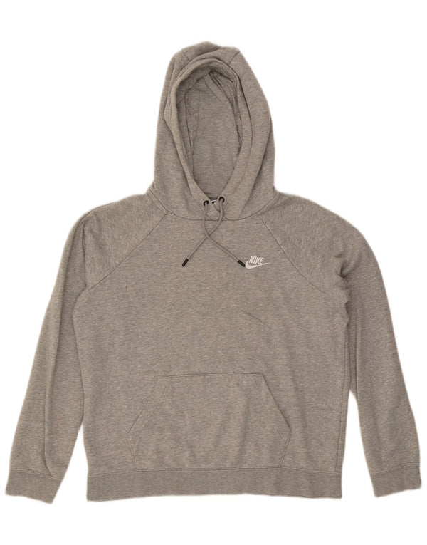 Nike Dame Hættetrøje UK 14 Medium Grey Flecked Bomuld