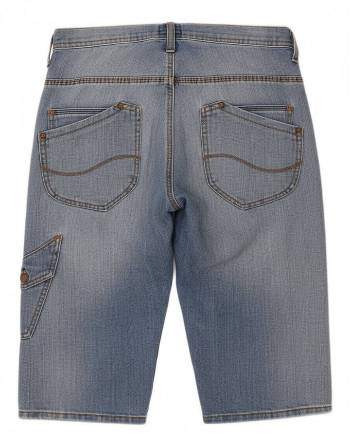 LEE Boys Bermuda Cargo Denim Shorts 13-14 Years W28  Blue Cotton