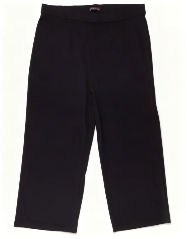 Marks & Spencer Kvinder Højtaljede Casual Bukser UK 22 3XL W40 L28 Navy Bl