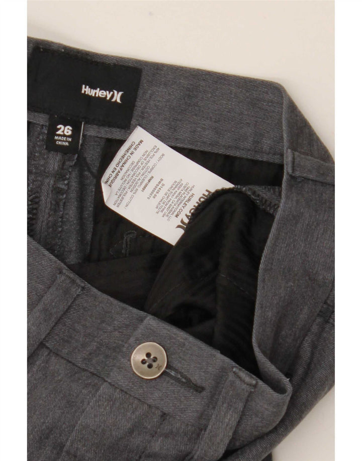 Hurley Herre Chino Shorts W26 XS Grå Bomuld