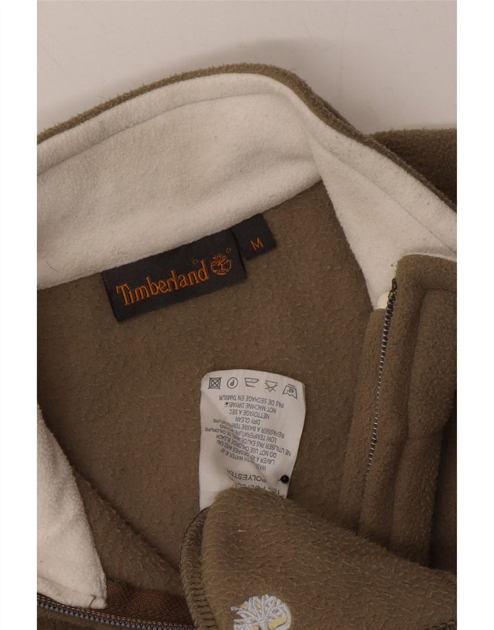 TIMBERLAND Womens Fleece Jacket UK 14 Medium Khaki Polyester Vintage Timberland and Second-Hand Timberland from Messina Hembry 