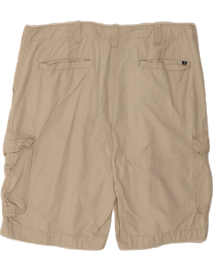 NAUTICA Mens Cargo Shorts W42 2XL Beige Check Cotton Vintage Nautica and Second-Hand Nautica from Messina Hembry 