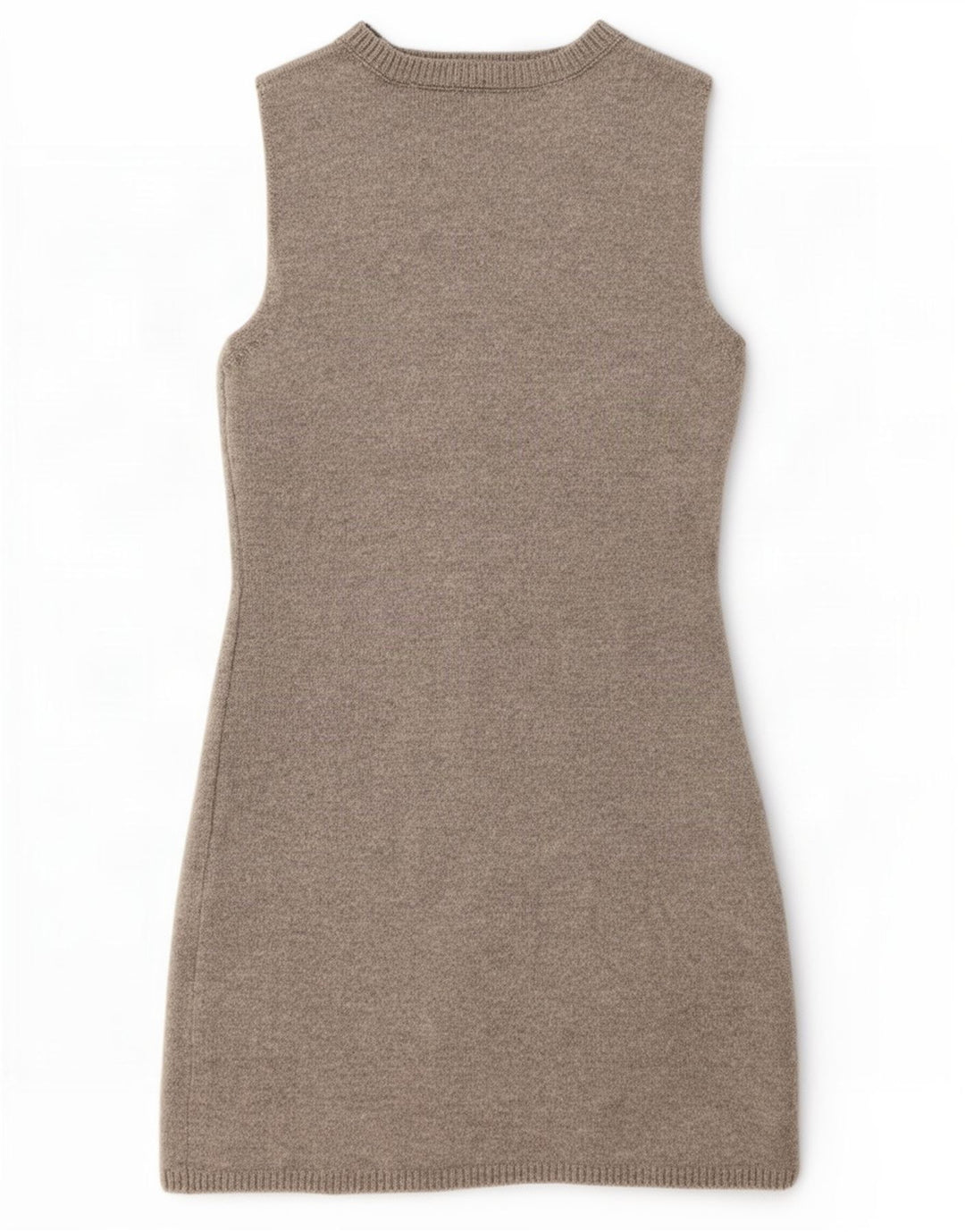 Zara Dame Ærmeløs Jumper Dress UK 12 Medium Grey Uld