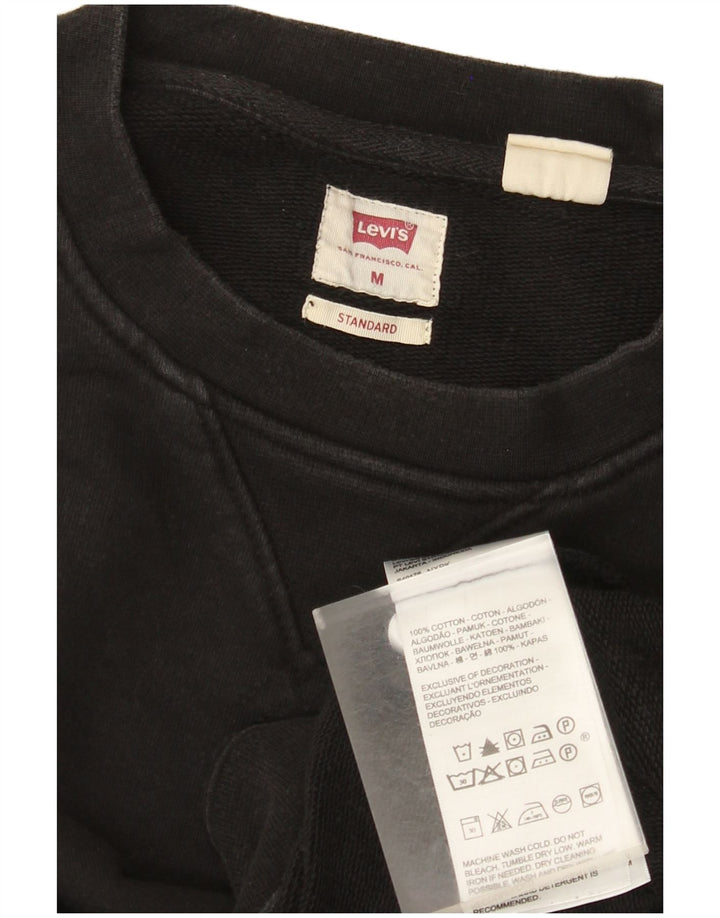 Levi's Herre Standard Sweatshirt Jumper Medium Sort Bomuld