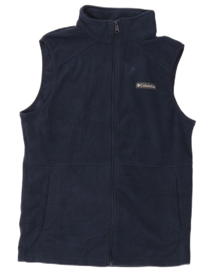 Columbia Herre Fleece Gilet UK 36 Small Navy Blue Polyester