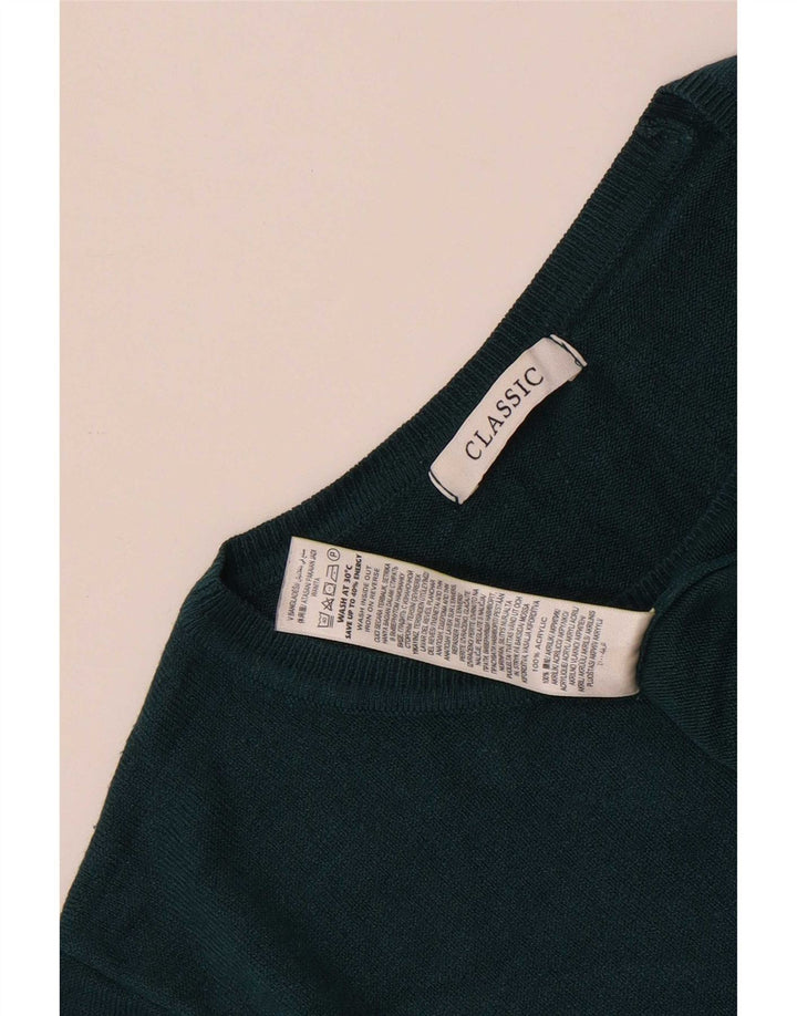 Marks & Spencer T-shirt top til kvinder DK 14 Stor grøn akryl