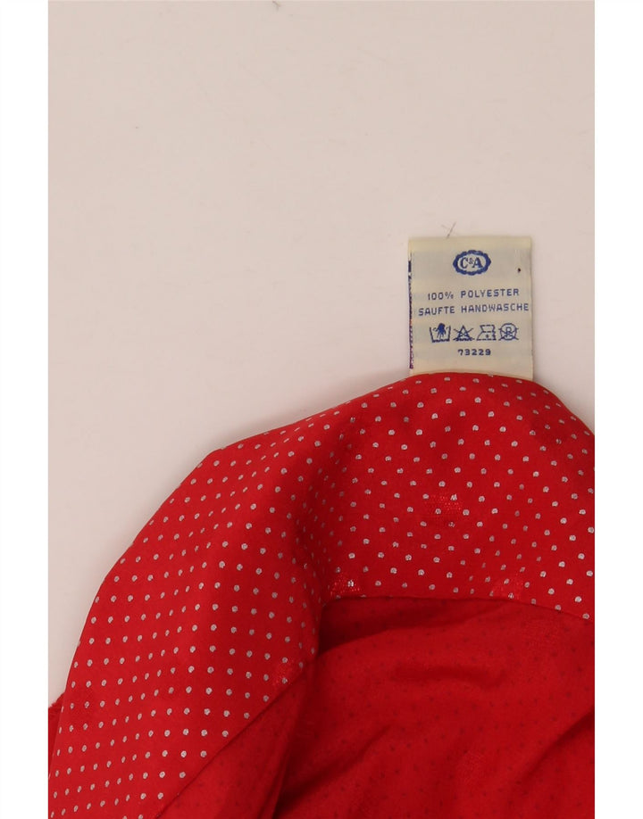 YESSICA Oversized skjortebluse til kvinder EU 40 Medium rød plettet polyester