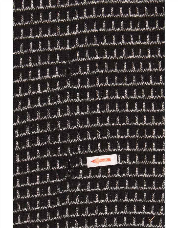 Settebello herre cardigan sweater XL sort ternet akryl