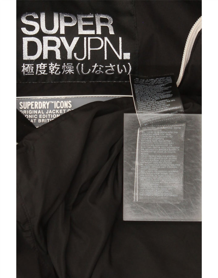 Superdry Womens Crop Polstret hættejakke UK 20 XL Sort polyester