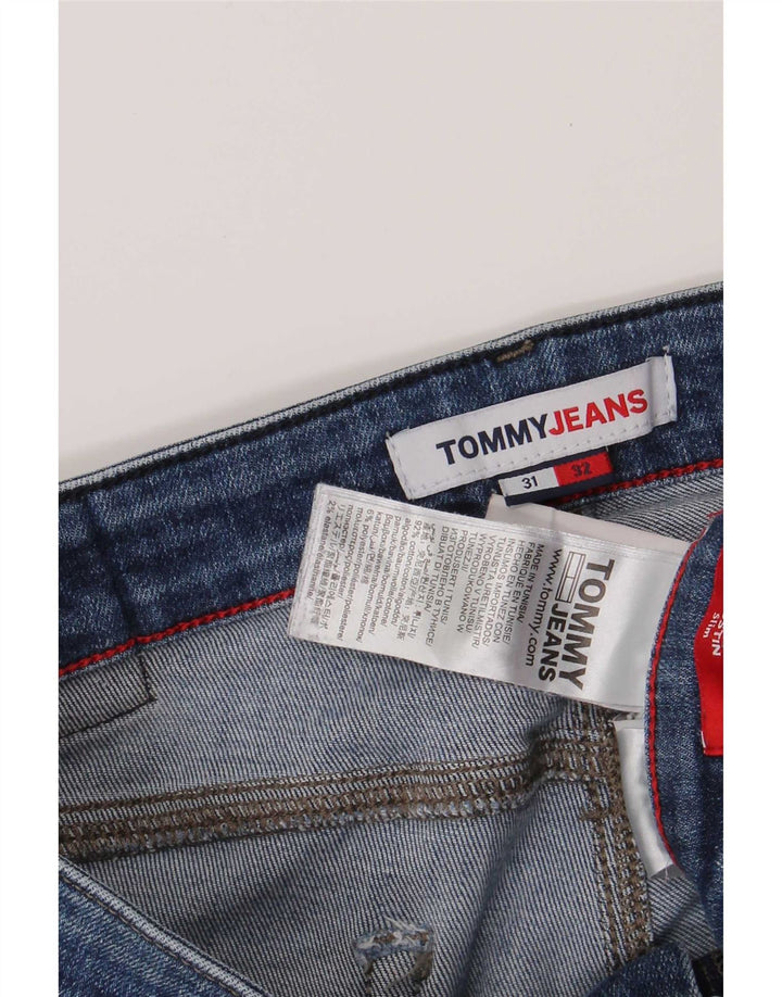 Tommy Hilfiger Herre Slim Jeans W31 L32 Blå Bomuld