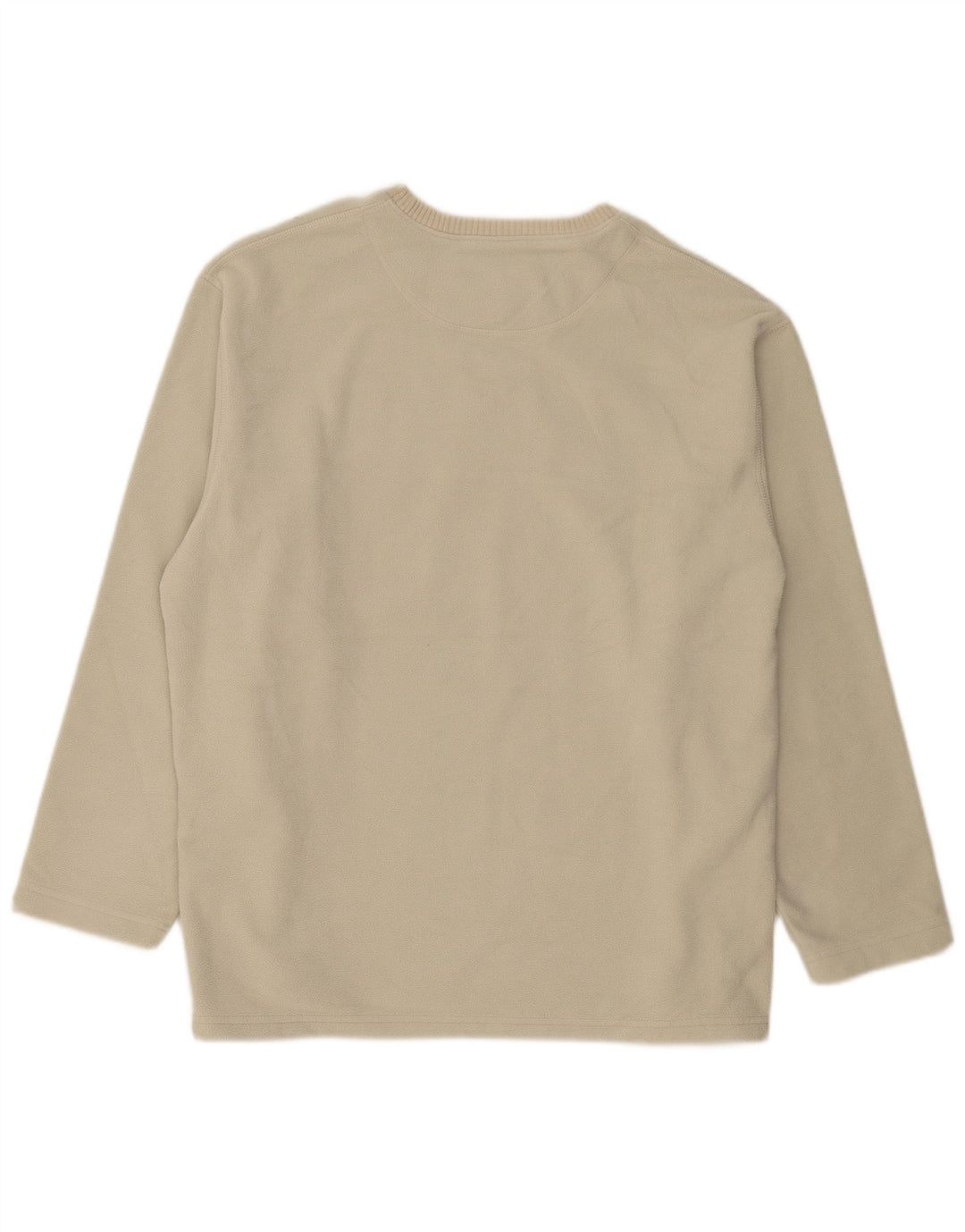 Marks & Spencer Herre Fleece Jumper XL Beige Polyester