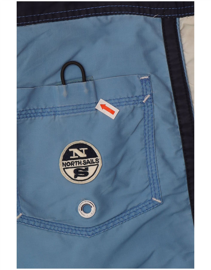 North Sails Herre grafiske svømmeshorts Medium Blue Colourblock Polyester