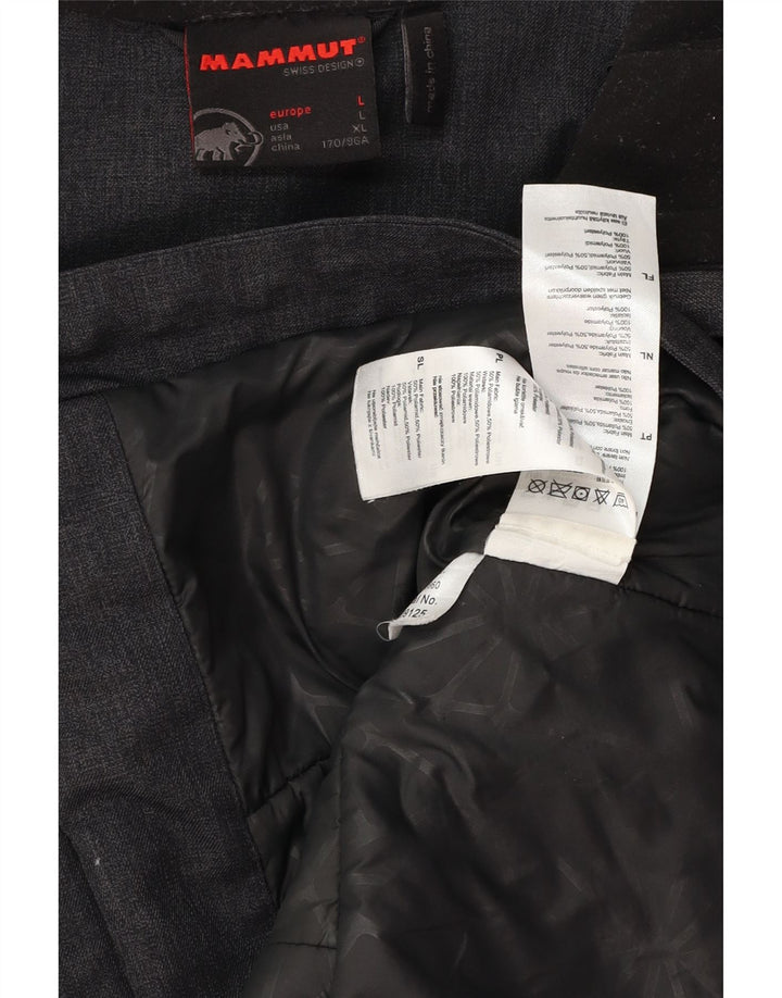 MAMMUT vindjakke med hætte til kvinder UK 16 Stor grå polyester