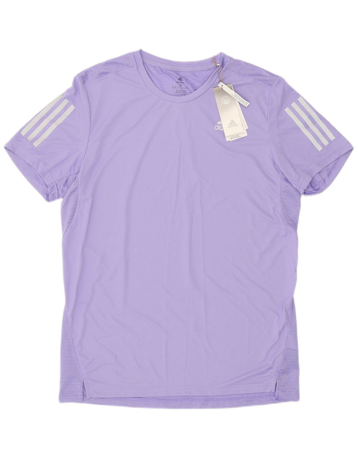 Adidas Herre Aeroready T-Shirt Top Medium Lilla Polyester