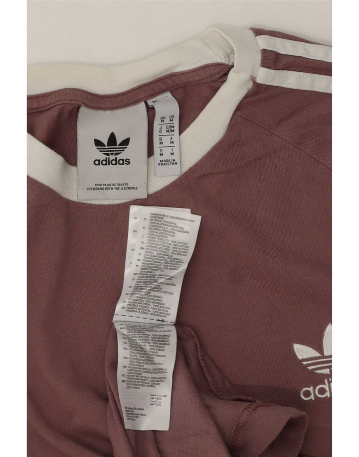 Adidas Herre T-Shirt Top Medium Lilla Bomuld
