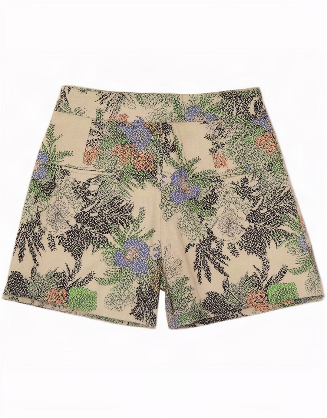 Zara Casual Shorts til kvinder Medium W28 Flerfarvet blomster