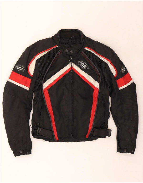 Vintage Herre Racer Jacket UK 36 Small Black Colourblock