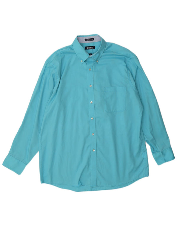 Chaps Herre Classic Fit skjorte str. 16 1/2 Large Blue Cotton