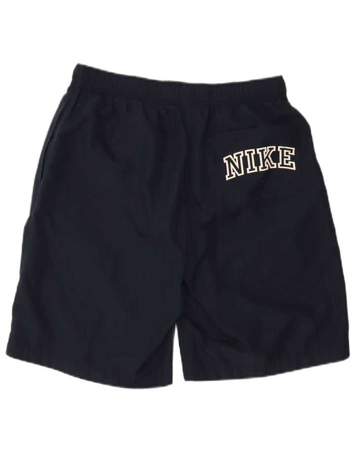 NIKE Mens Graphic Sport Shorts Large  Navy Blue Polyester
