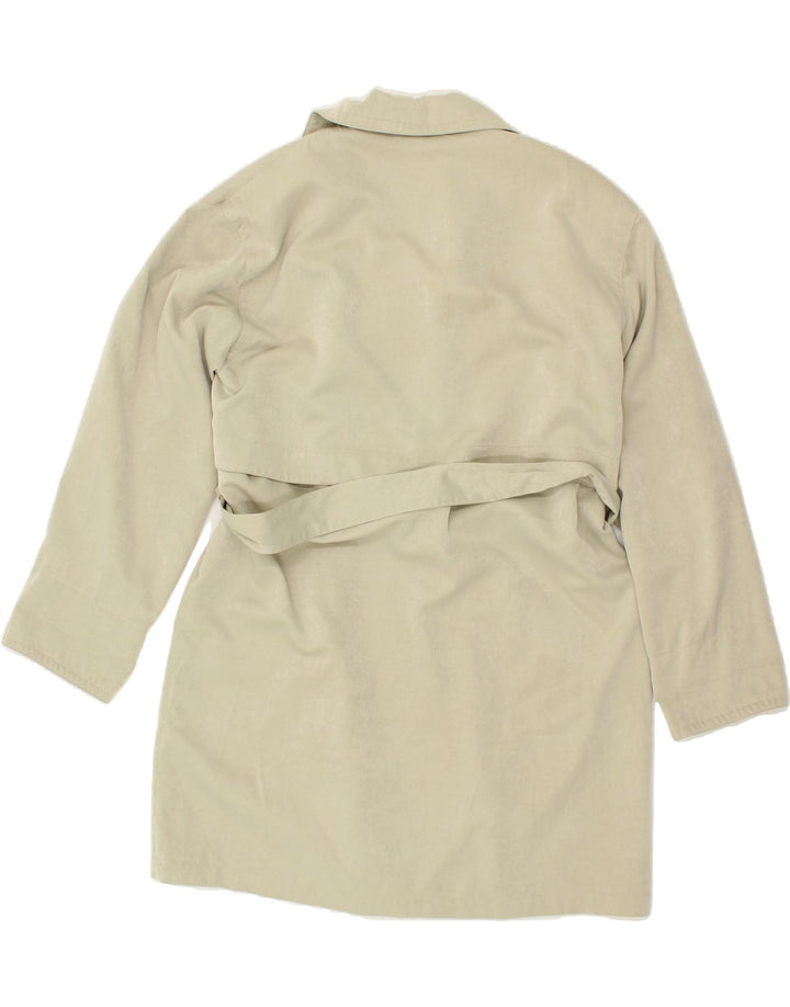 VINTAGE Womens Trench Coat UK 16 Large Beige Polyester Vintage Vintage and Second-Hand Vintage from Messina Hembry 