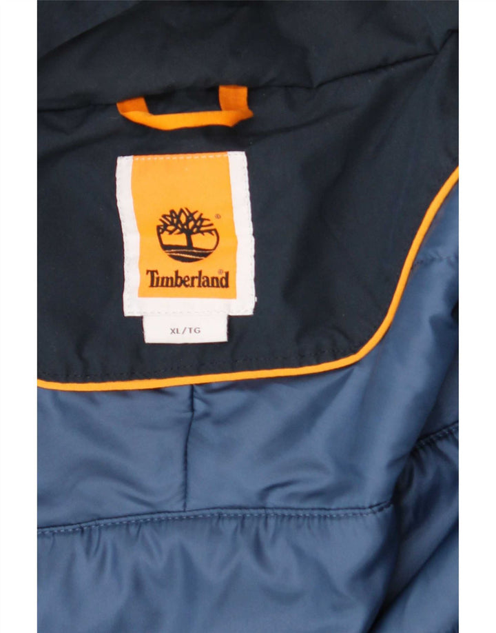 Timberland Herre hættepolstret jakke UK 44 XL marineblå polyester