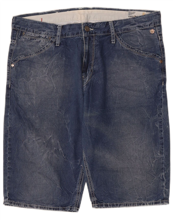 Meltin' Pot Herre Denim Shorts W36 Large Blue Cotton