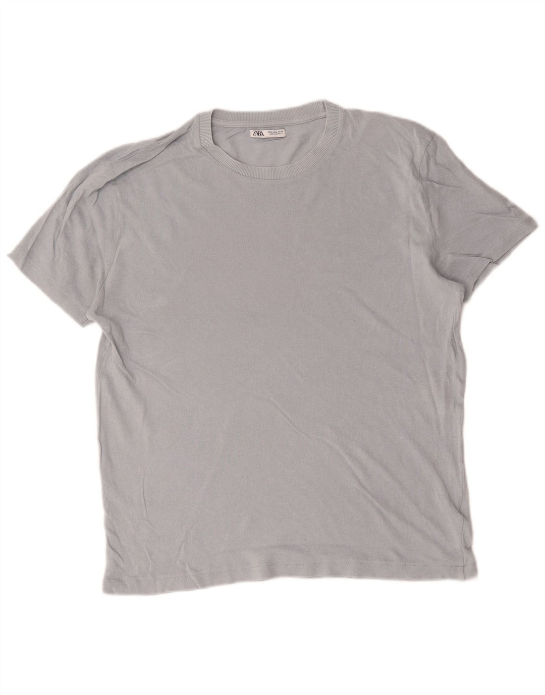 Zara herre T-shirt top mellemgrå bomuld