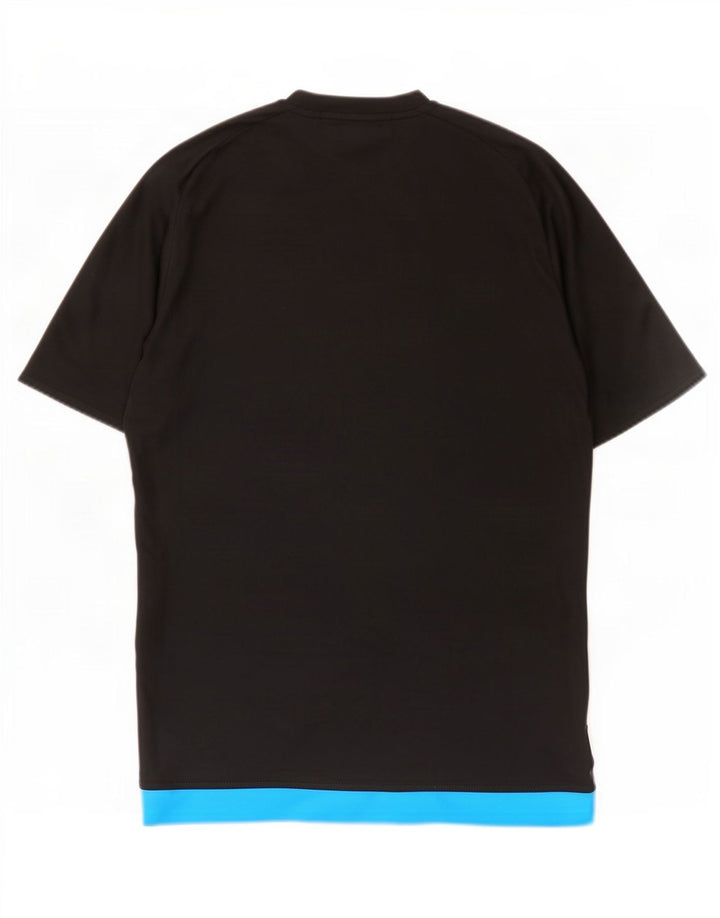 Adidas Herre Climalite T-Shirt Top Lille Sort Colourblock Polyester