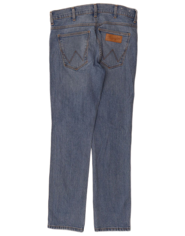 Wrangler Dame Larston Tapered Slim Jeans W29 L32 Blå Bomuld