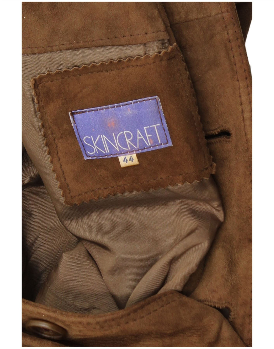 VINTAGE Bomberjakke i ruskind til mænd IT 44 XS Brun