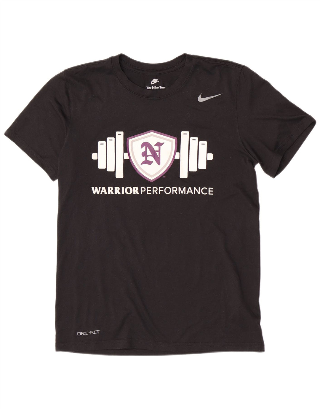Nike Herre Dri Fit grafisk T-shirt top lille sort polyester
