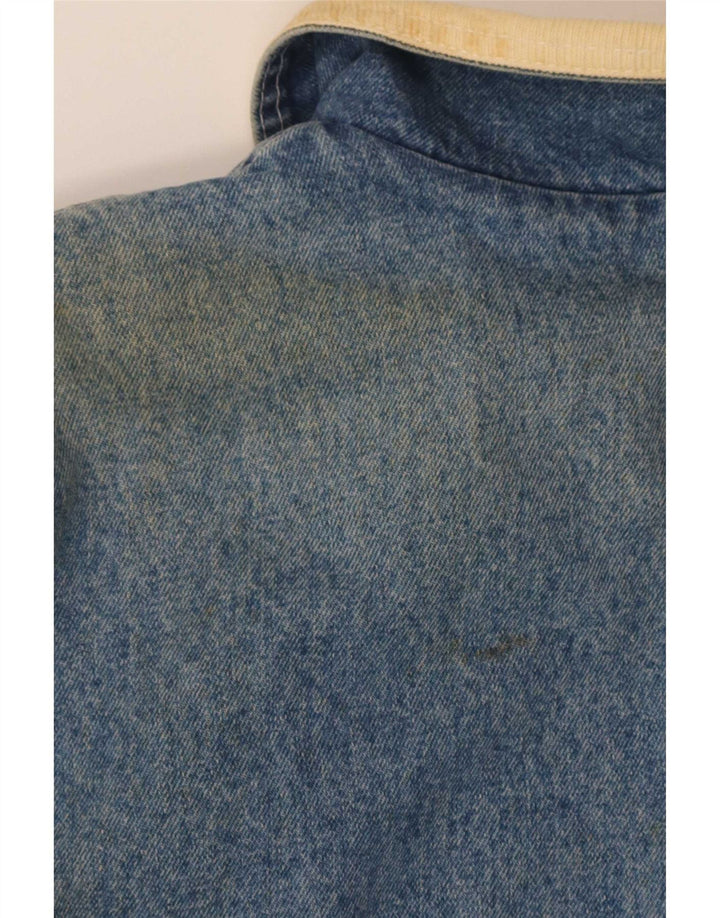 Outsider Herre Sherpa Denim Jacket UK 40 Large Blue Cotton