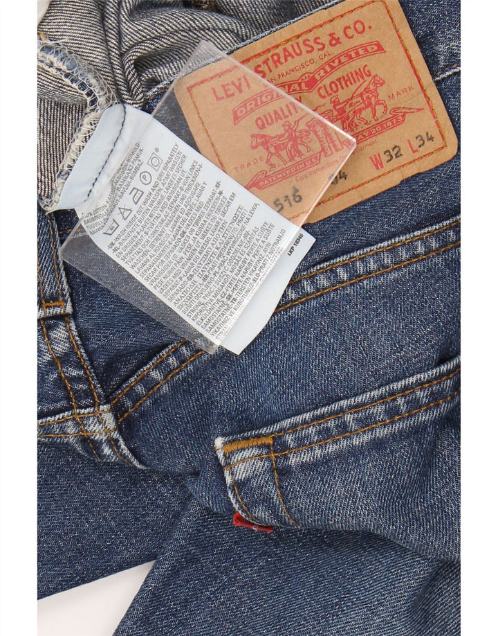 Levi's Herre 516 denimshorts W32 mellemblå bomuld