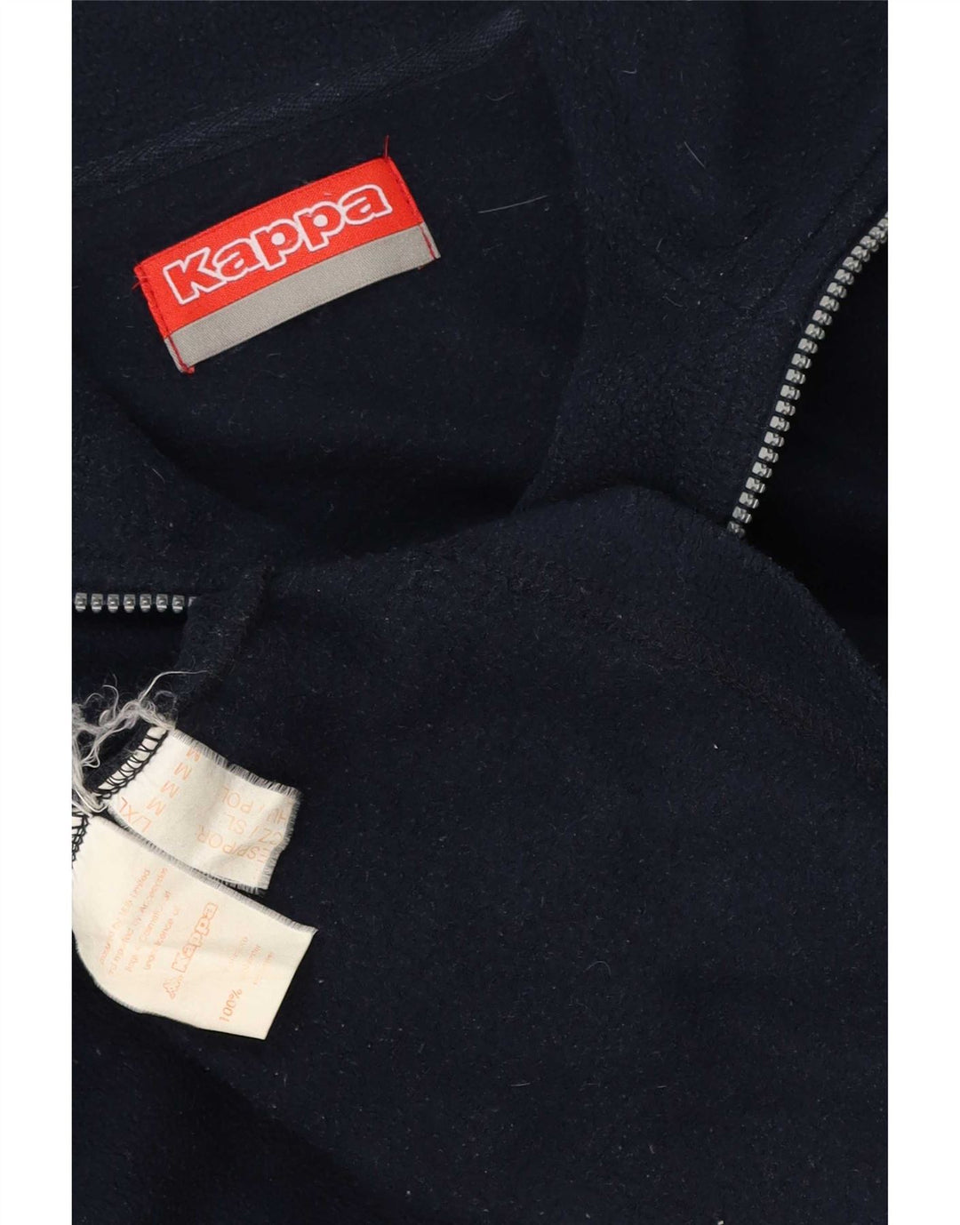 Kappa herre lynlås hals fleece jumper medium marineblå polyester
