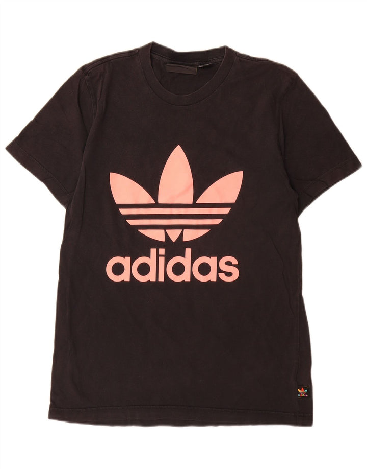 Adidas Dame Pharrell Williams Grafisk T-Shirt Top Lille Sort Bomuld