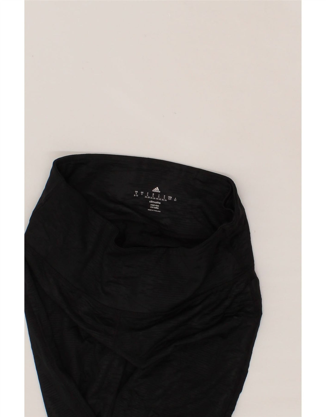 ADIDAS Womens Climalite Capri Leggings UK 8/10 Small  Black Polyester Vintage Adidas and Second-Hand Adidas from Messina Hembry 