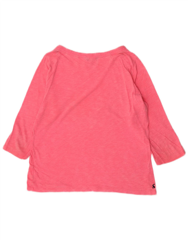 Joules Dame Top 3/4 ærmer UK 16 Large Pink Bomuld