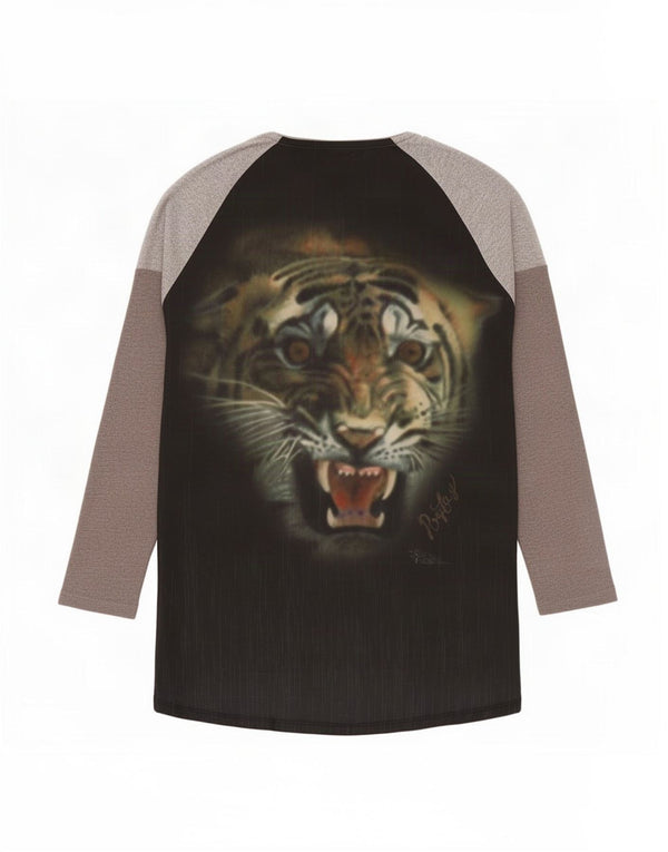 Replay Girls Grafisk Top Langærmet 7-8 År Grå Colourblock Viscose